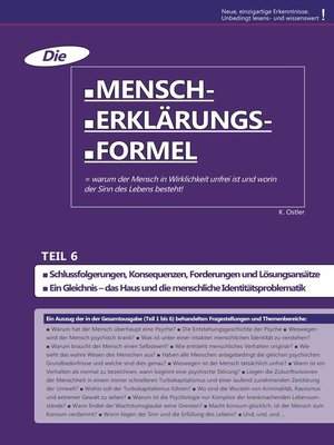 cover image of Die Mensch-Erklärungsformel (Teil 6)